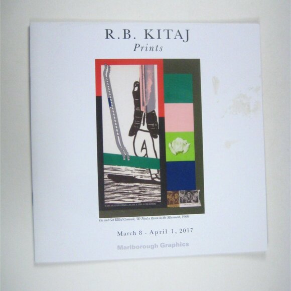 RB Kitaj Prints Exhibition Catalog 2017 Marlborough Gallery NYC Brochure - Picture 1 of 6